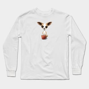 Chihuahua Puppy Dog Playing With Basketball Long Sleeve T-Shirt